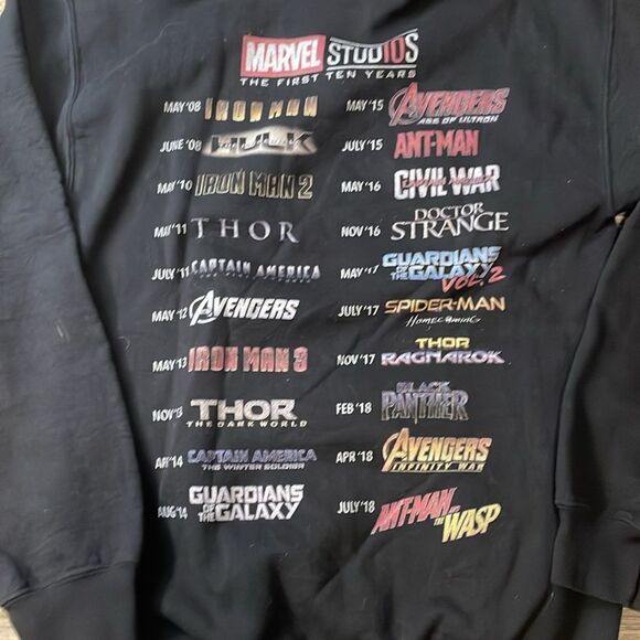 Marvel Avengers Men’s Sweatshirt Hoodie Thor Spiderman Iron Man Hulk Size Small - Picture 5 of 5